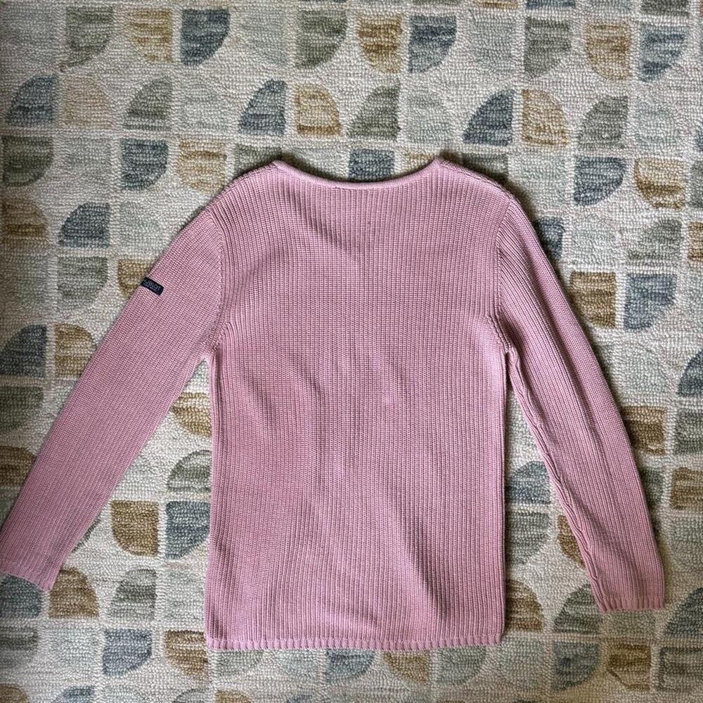 Dusty Rose Nautical Hublot Knit Sweater Preppy Sailing Size Xxl Comfy View 5